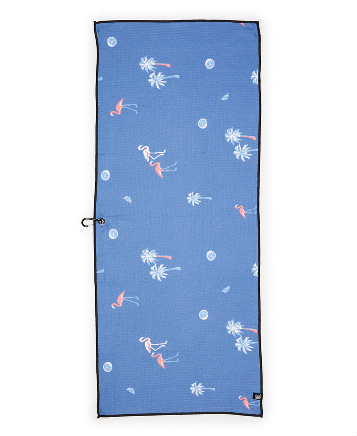 PGA TOUR PRINTED MICROFIBER WAFFLE TOWEL 3 (Dutch Blue) 