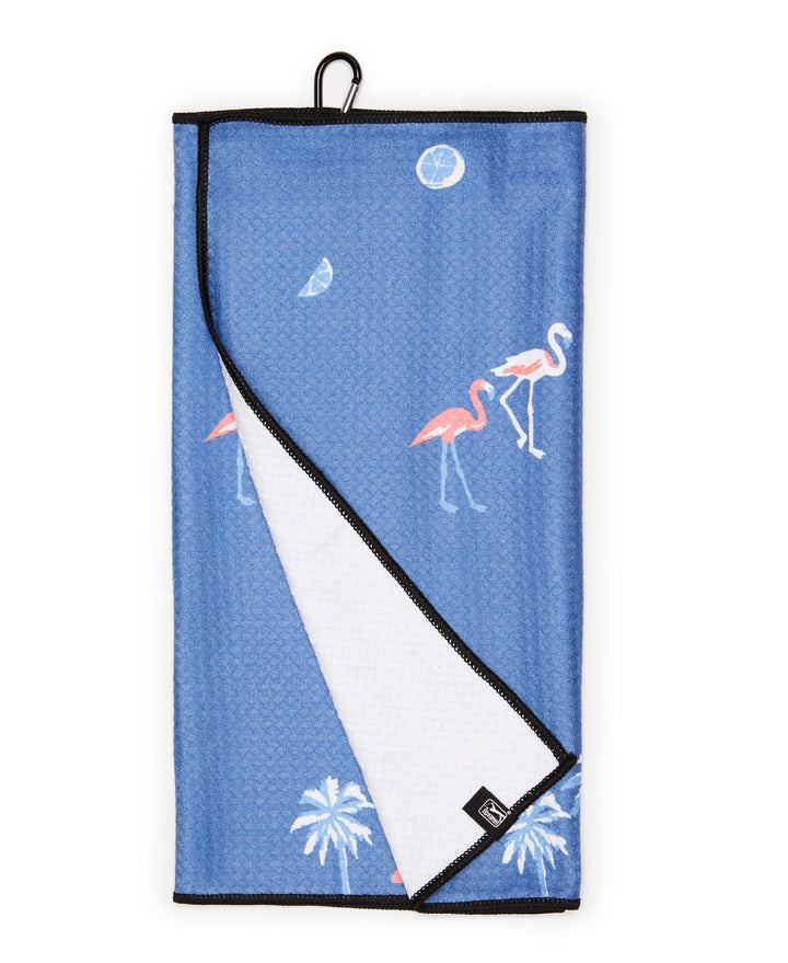 PGA TOUR PRINTED MICROFIBER WAFFLE TOWEL 3 (Dutch Blue) 