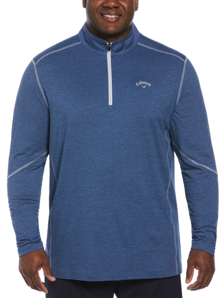 SMU Lightweight  1/4 ZIP PULLOVER (Peacoat Heather) 