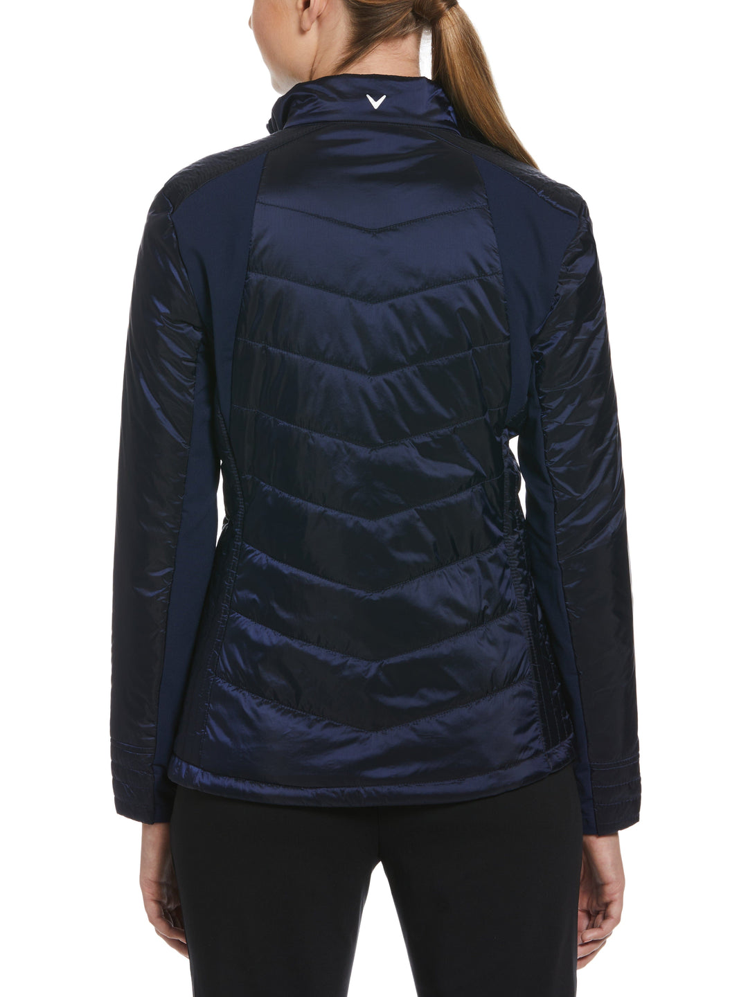 Quilted Golf Jacket with Multi-Needle Stitching (Peacoat) 