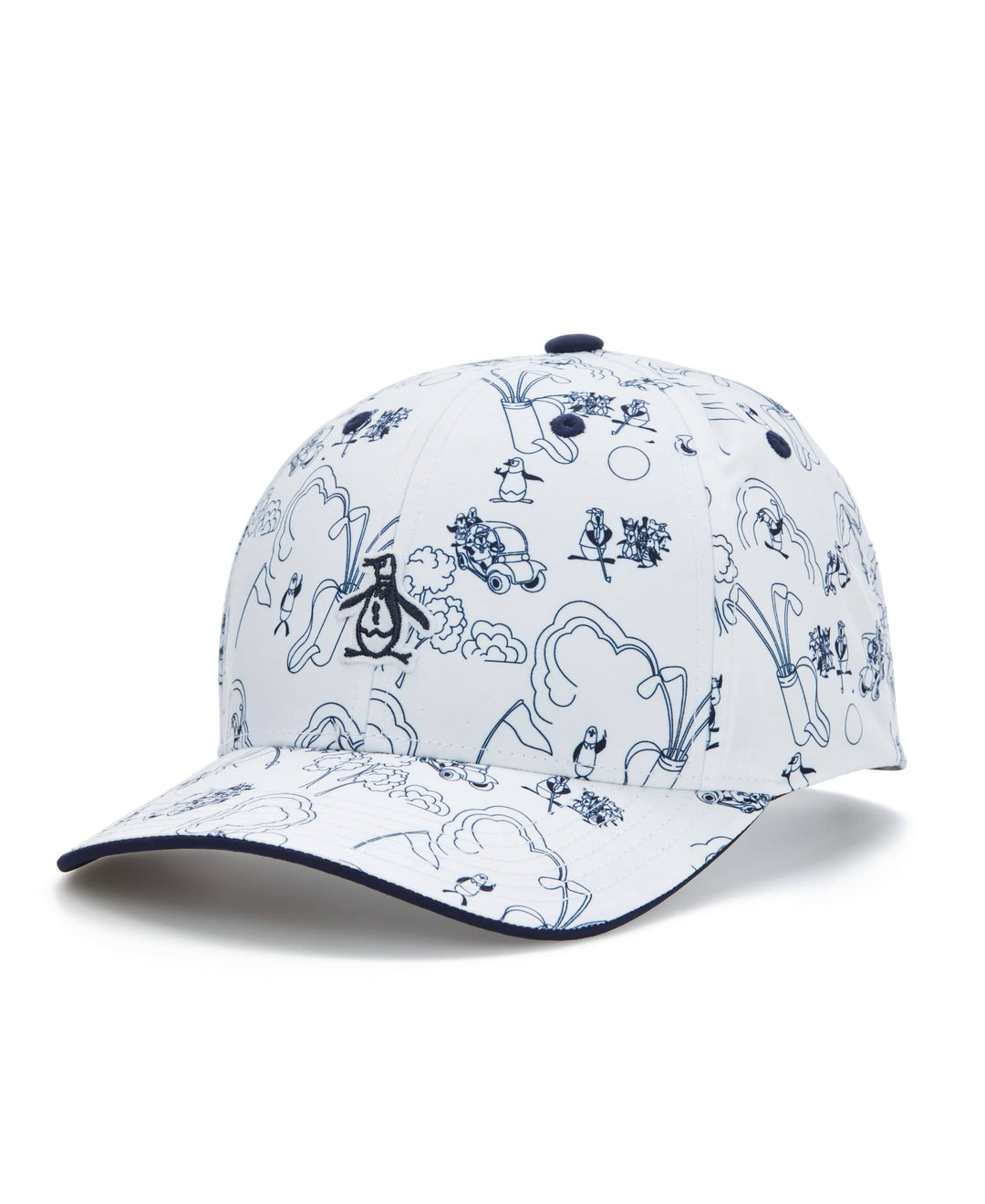 Printed Golf Hat (Bright White) 