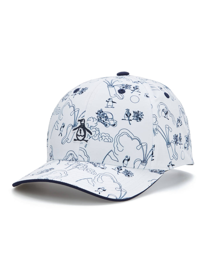 Printed Golf Hat (Bright White) 