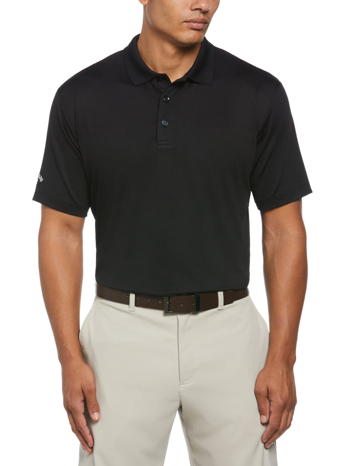 Solid Stretch Polo (Black) 