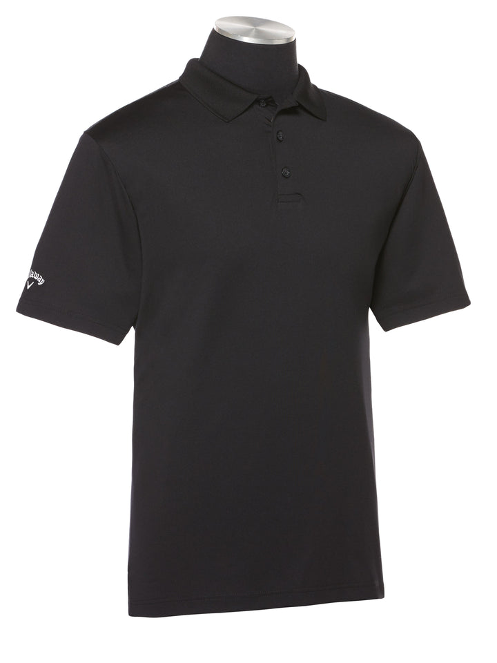 Solid Stretch Polo (Black) 