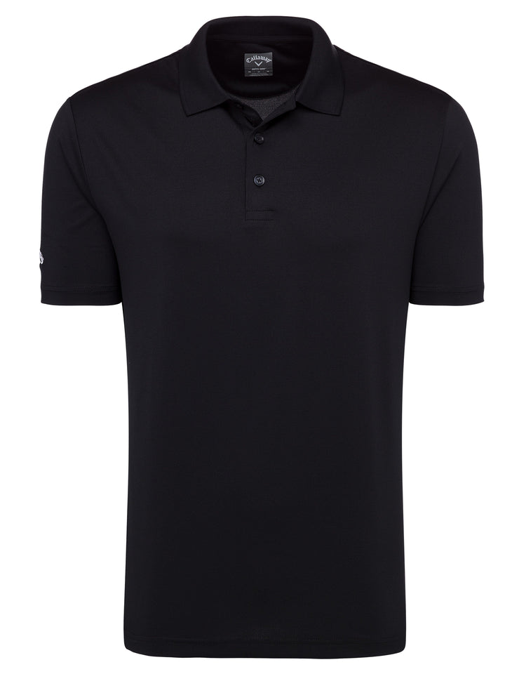 Solid Stretch Polo (Black) 