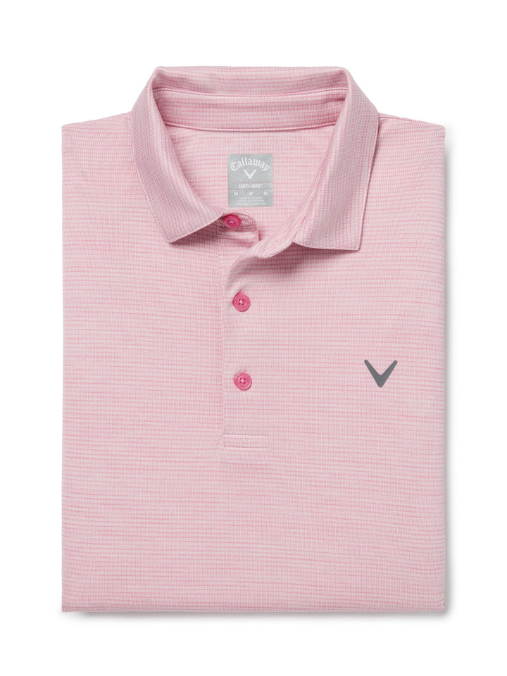 Solid Texture Golf Polo (Lt Pink Sunset Hthr) 