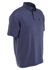 Solid Texture Golf Polo (Peacoat Heather) 