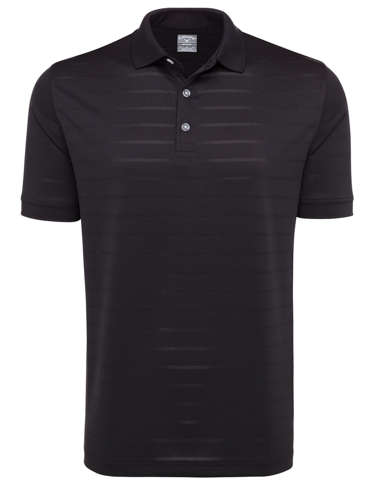 Vent Short Sleeve Open Mesh Polo Shirt (Black) 