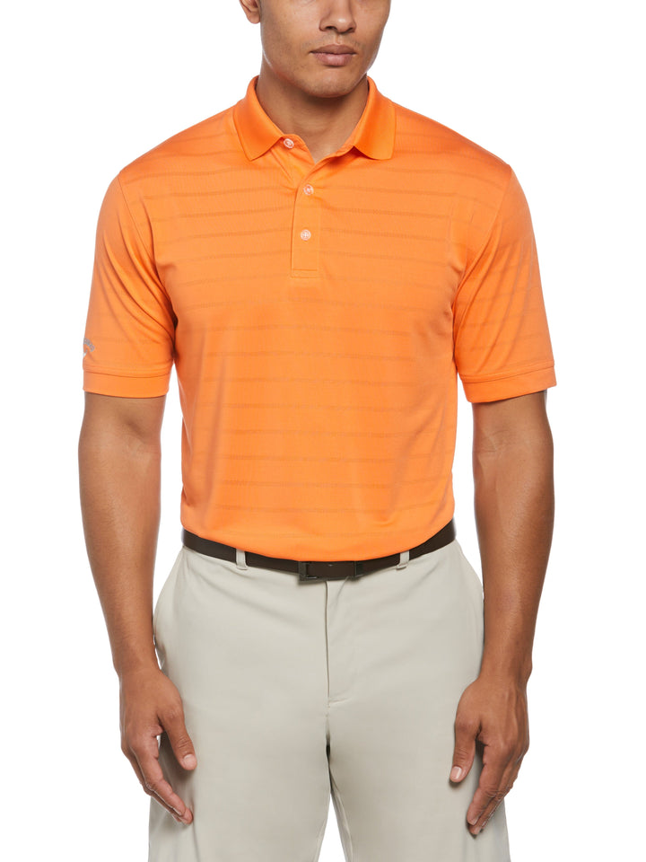 Vent Short Sleeve Open Mesh Polo Shirt (Carrot) 
