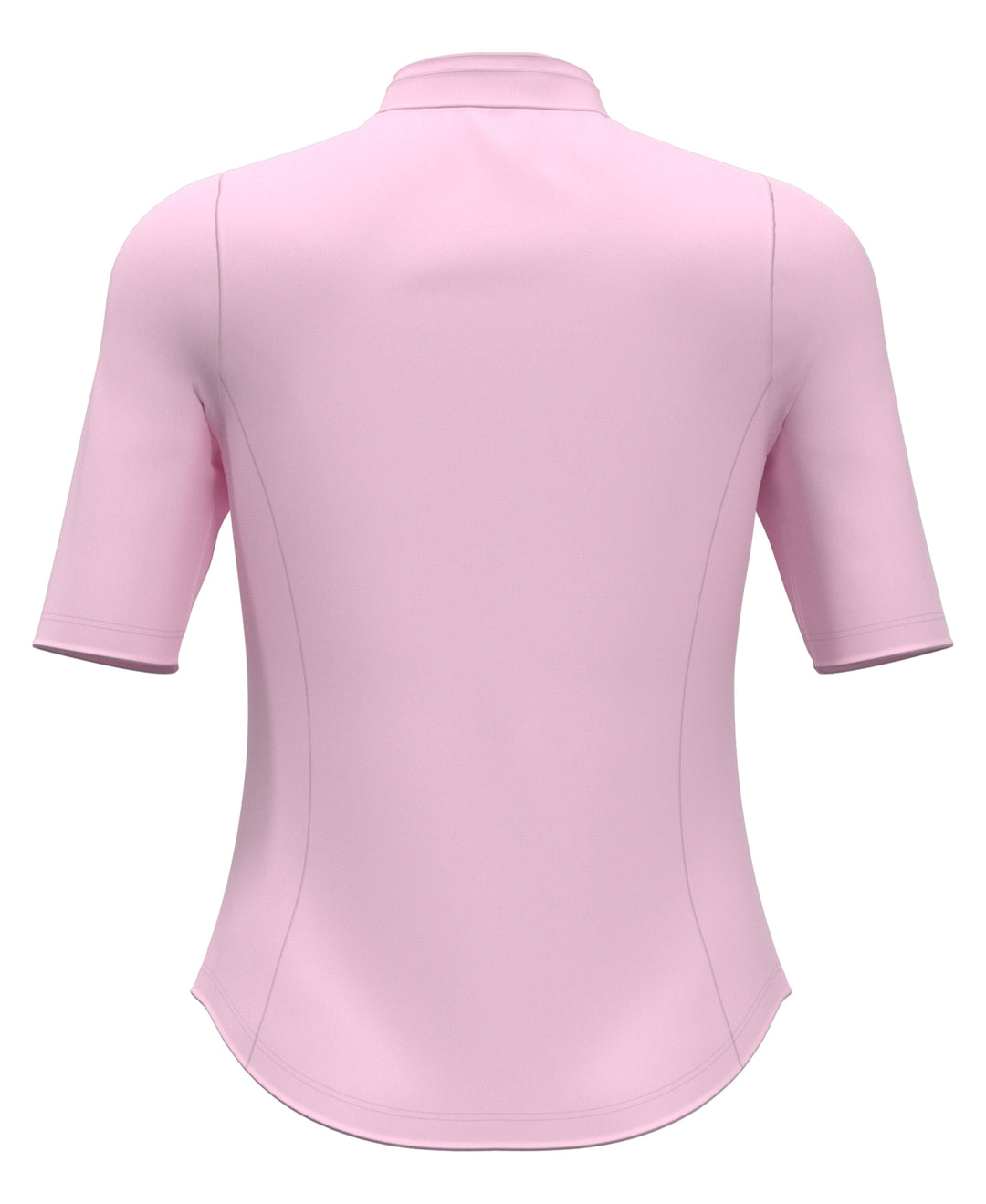 Women's Zip Mock Golf Shirt (Pink Tulle) 