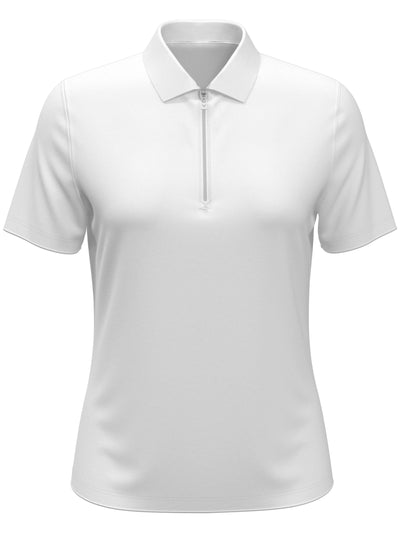 Women's 1/4 Zip Solid Golf Polo