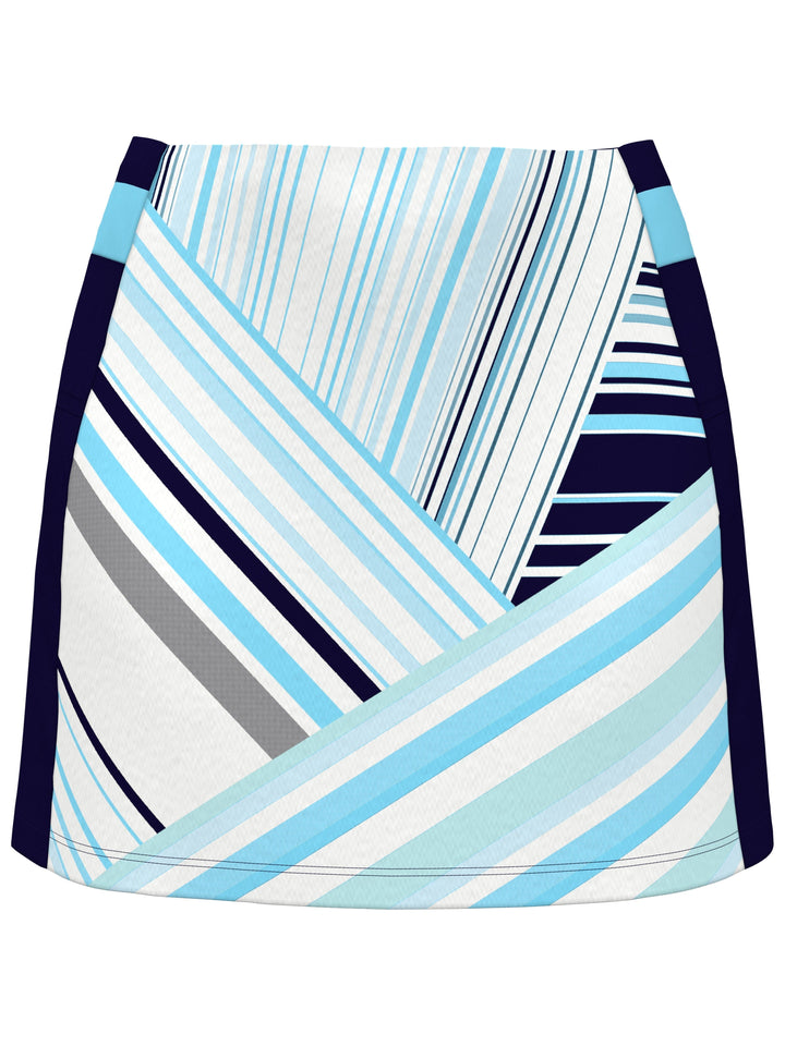 16" Color Block Party Print Golf Skort (Blue Radiance) 