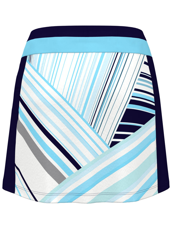 16" Color Block Party Print Golf Skort (Blue Radiance) 