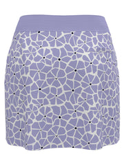 16" Spring Floral Print Color Block Golf Skort (Spring Lavender) 