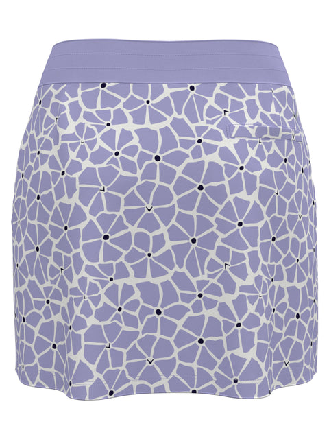 16" Spring Floral Print Color Block Golf Skort (Spring Lavender) 