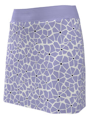 16" Spring Floral Print Color Block Golf Skort (Spring Lavender) 