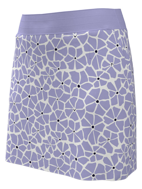 16" Spring Floral Print Color Block Golf Skort (Spring Lavender) 
