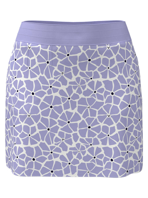 16" Spring Floral Print Color Block Golf Skort (Spring Lavender) 