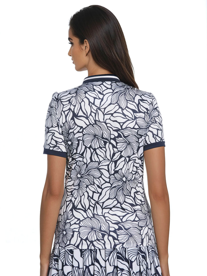 Women's Abstract Floral Golf Shirt