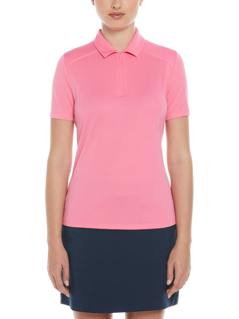 Airflux Short Sleeve Golf Polo (Pink Carnation) 