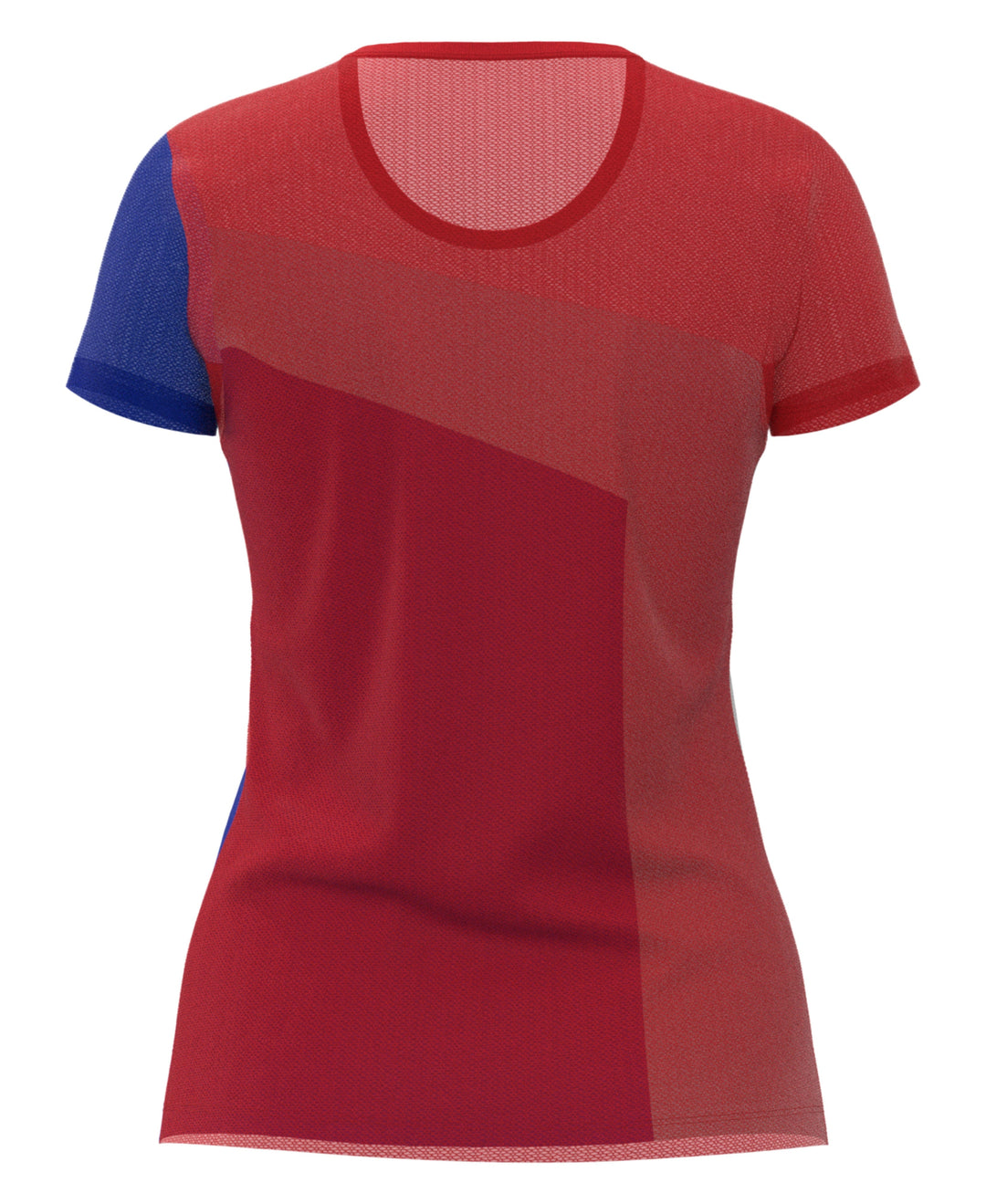 Asymmetrical Color Block Tennis Tee (Bittersweet) 