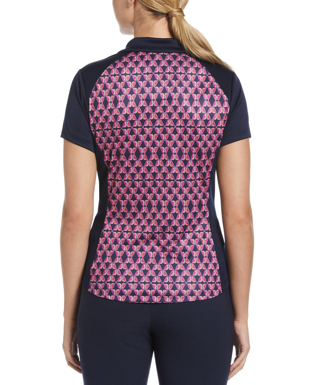 Birdie Geo Print Golf Polo (Peacoat) 