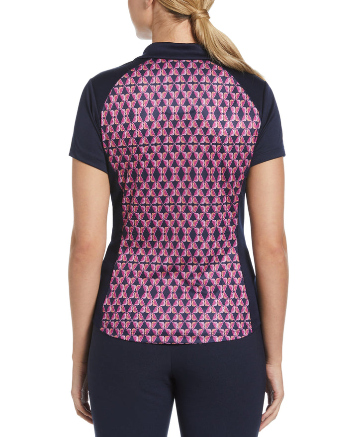 Birdie Geo Print Golf Polo (Peacoat) 