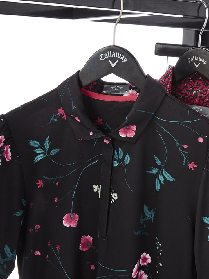 Women's Botanical Floral Print Golf Polo