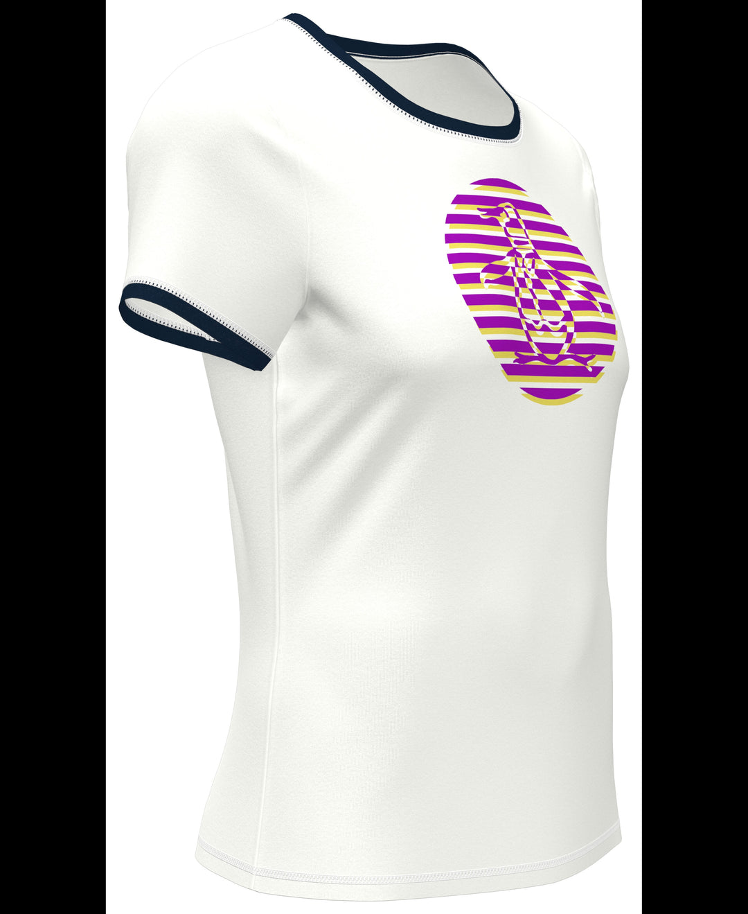 Women's Circle Pete Performance Tennis Tee   (Bright White) 