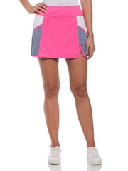 Color Block A-Line Tennis Skort (Pink Glo) 