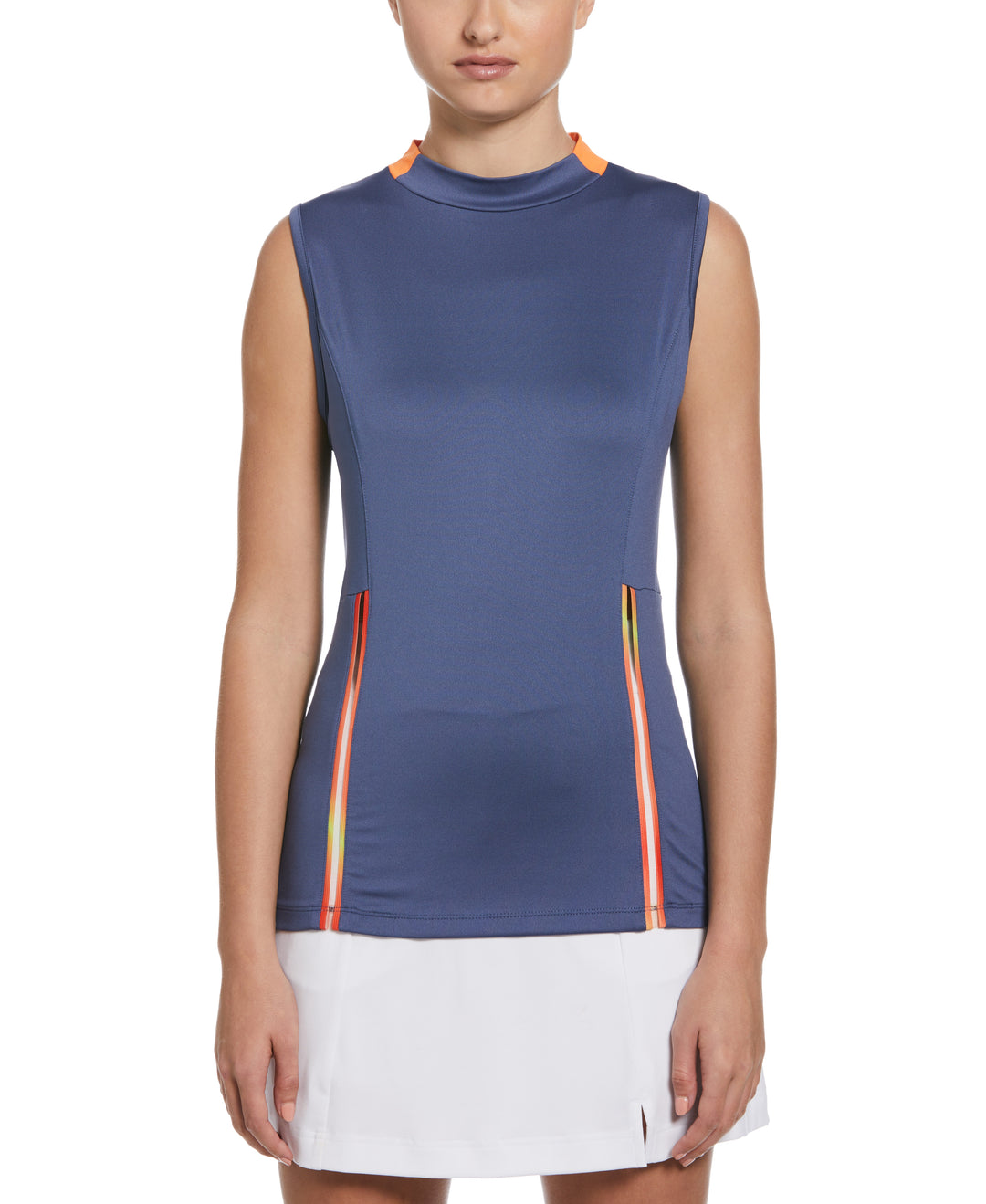 Color Block Chroma Stripe Golf Top (Blue Indigo) 