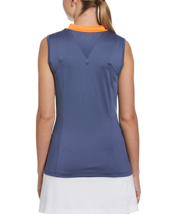 Color Block Chroma Stripe Golf Top (Blue Indigo) 