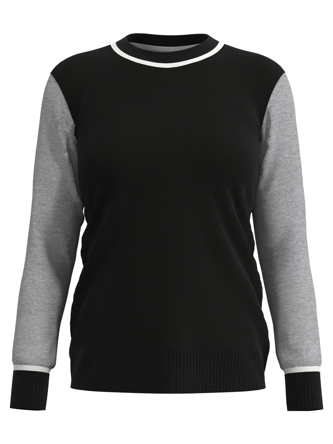 Women's Color Block Crew Neck Sweater