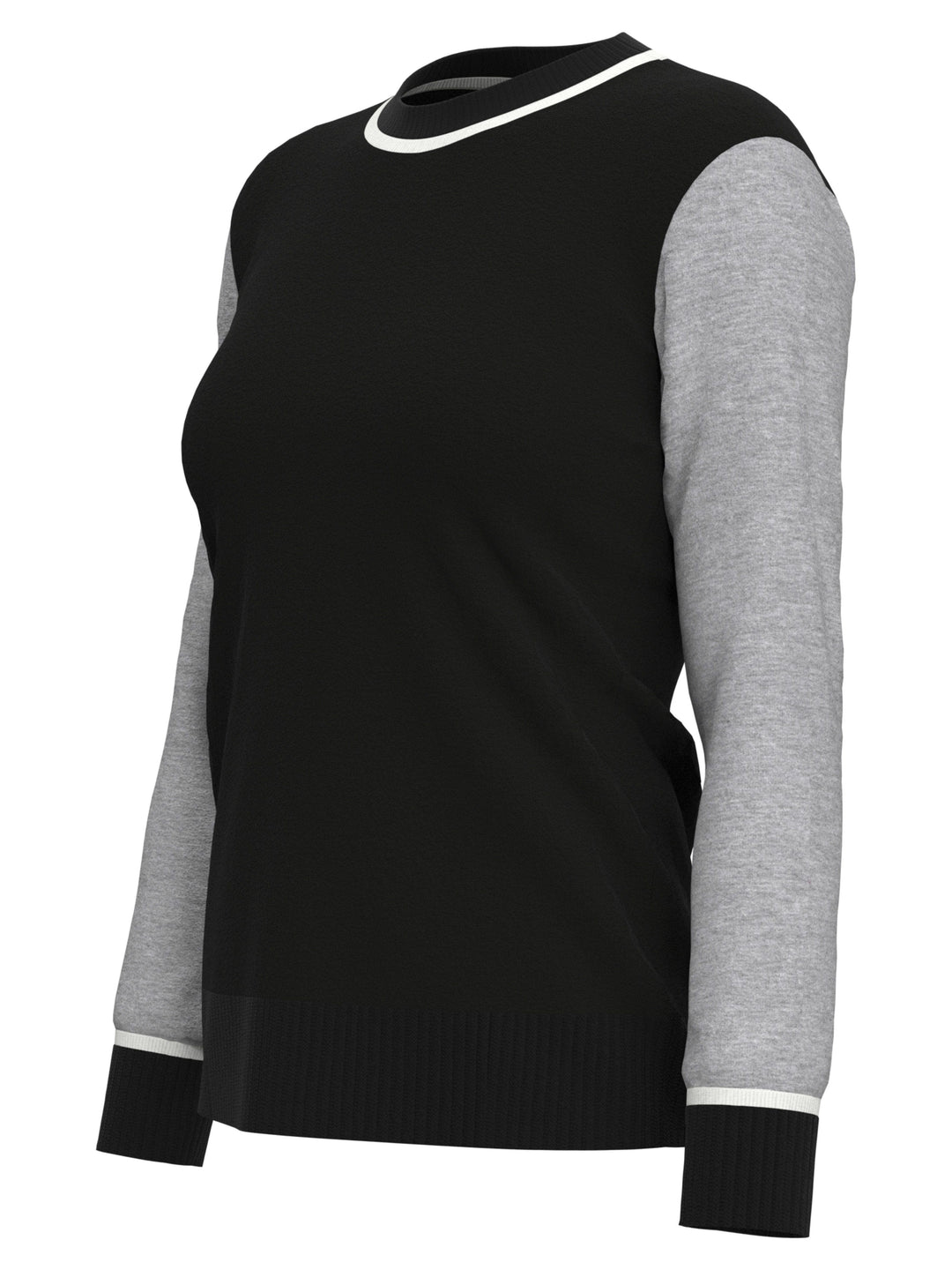 Women's Color Block Crew Neck Sweater