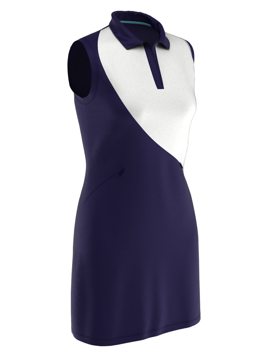 Color Block Golf Dress (Peacoat/Brilliant Whit) 