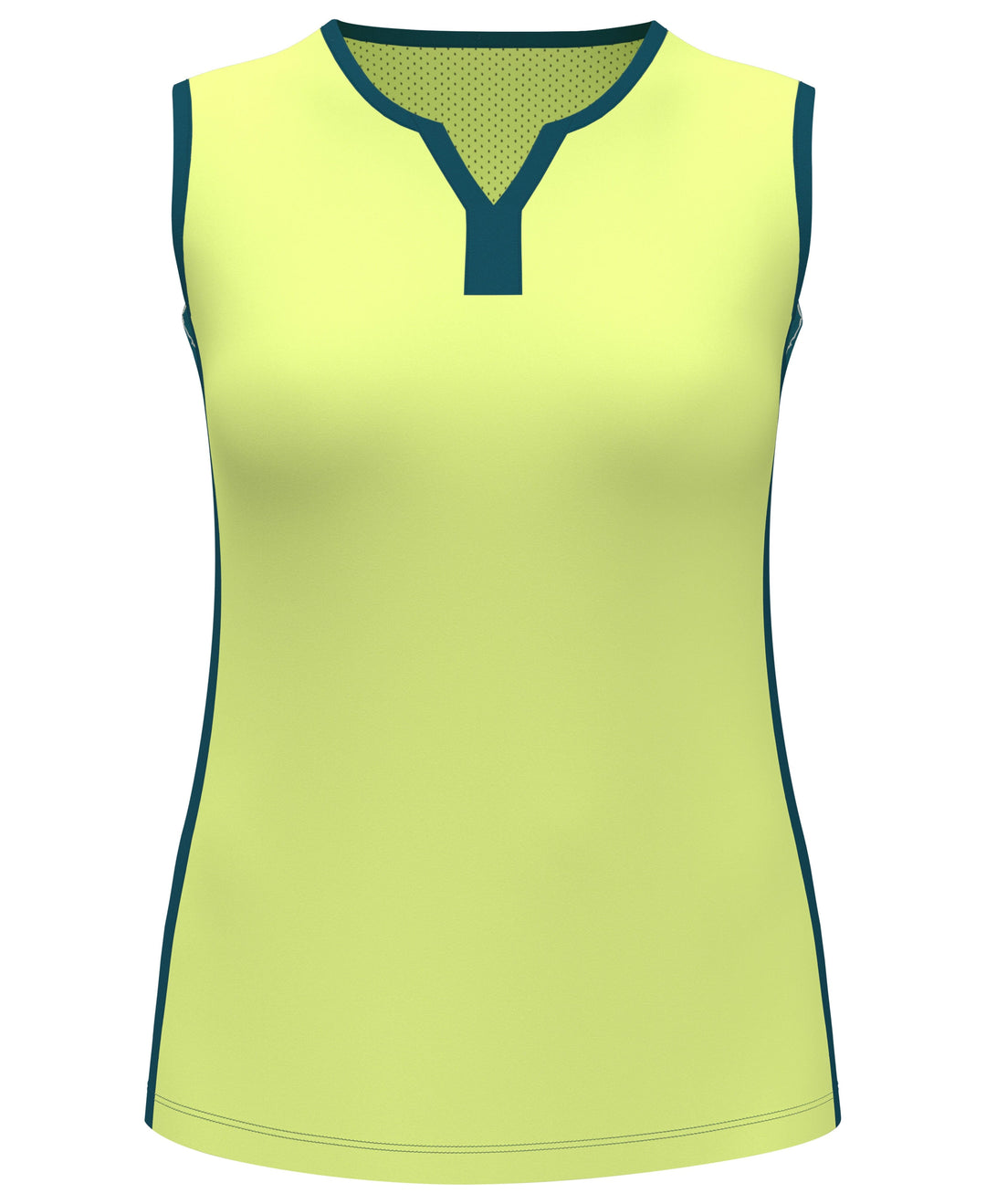 Color Block Golf Shirt with Mesh Back (Sunny Lime) 