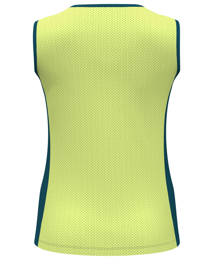 Color Block Golf Shirt with Mesh Back (Sunny Lime) 