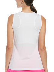 Color Block Tennis Tank Top (Brilliant White) 