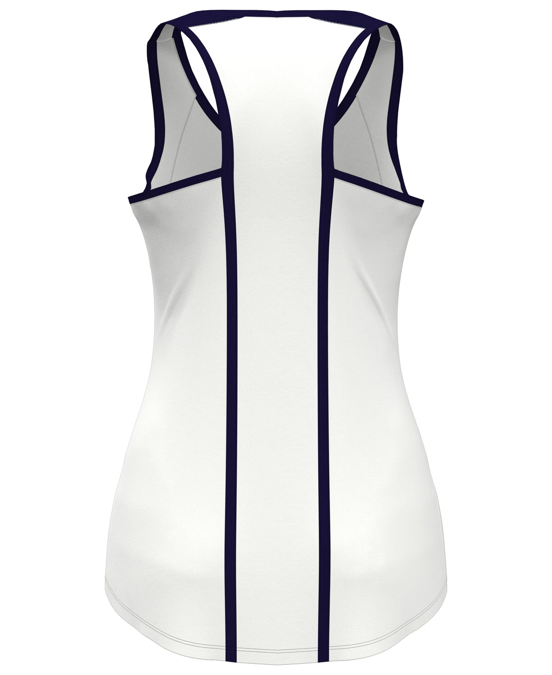 Color Block Tennis Tank Top with Zip (Brilliant White) 