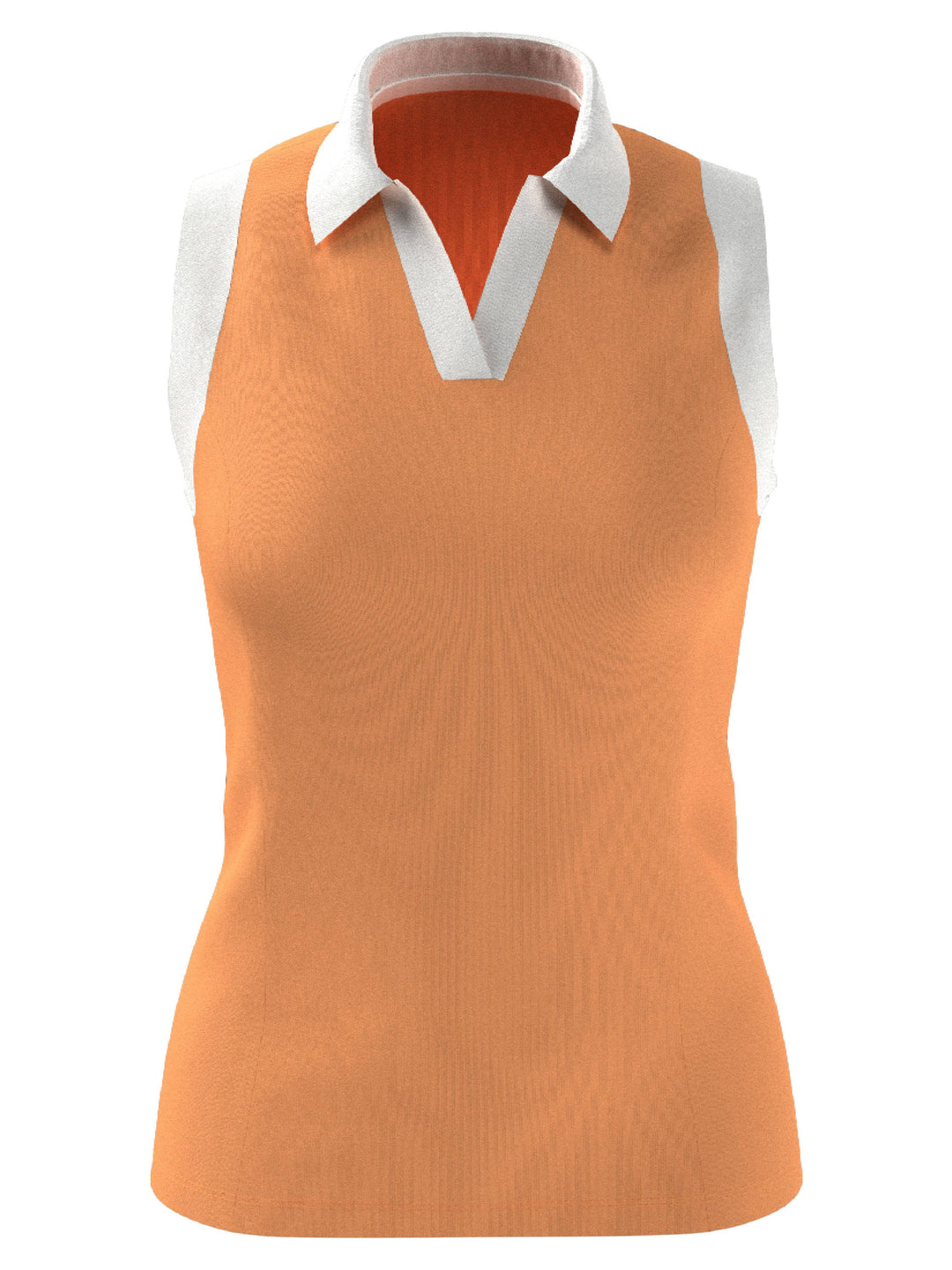 Women's Color Block V-Placket Sleeveless Golf Polo Shirt