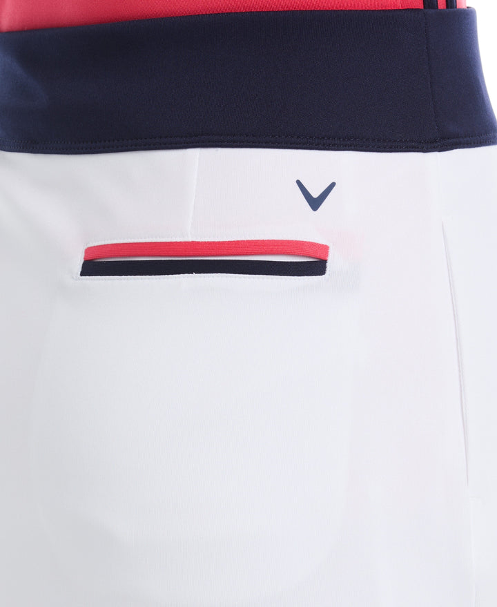 Color Block Wrap Golf Skort (Brilliant White) 