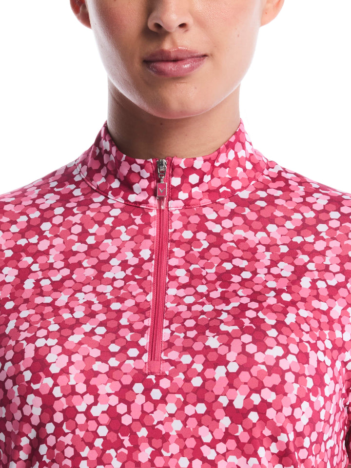 Women's Confetti Zip Polo