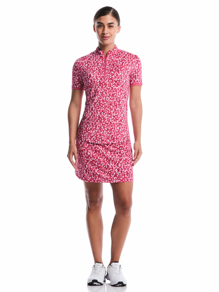 Women's Confetti Zip Polo