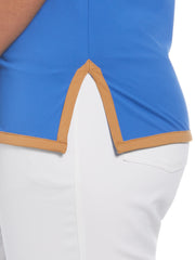 Contrast Binding Bow Shirt (Nautical Blue) 