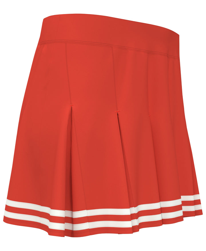 Women's 13" Contrast Hem Pleated Tennis Skort (Fiesta) 