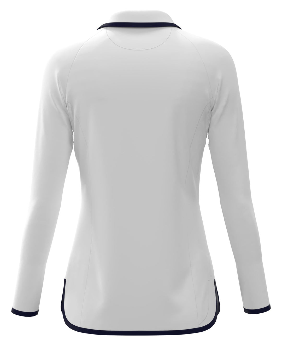 Contrast Rounded Hem Golf Polo (Bright White) 