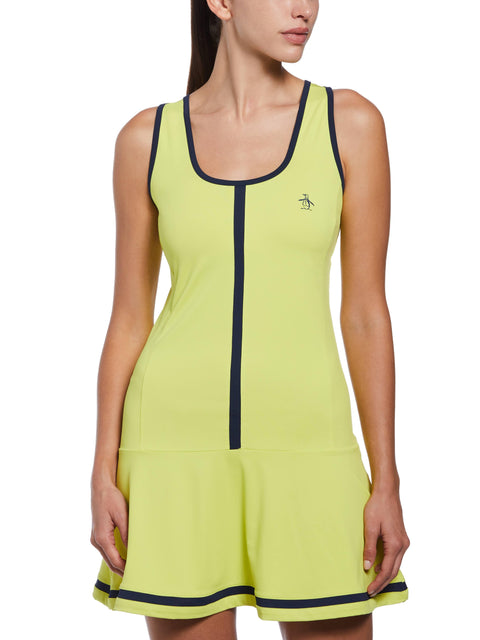 Drop Waist Color Block Tennis Dress (Limeade) 
