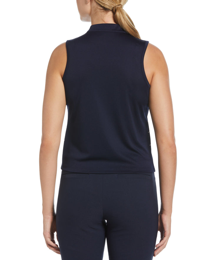 Energy Stripe Half Zip Crop Golf Shirt (Peacoat) 