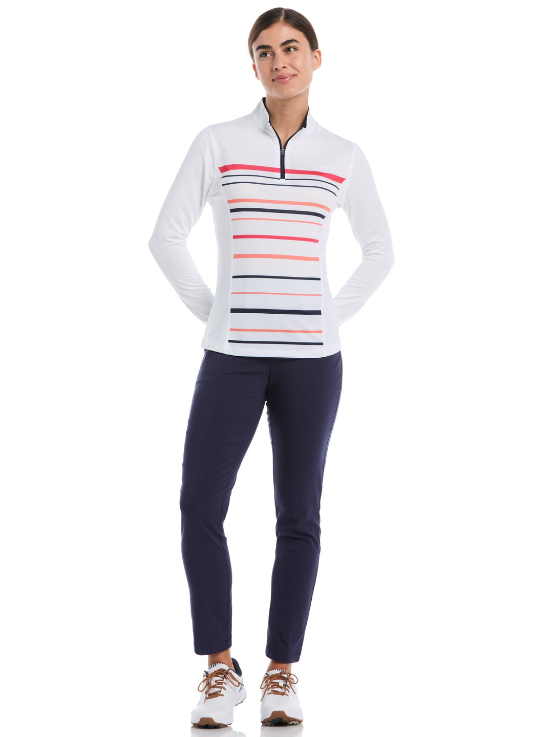 Women's Engineered Stripe Golf Shirt