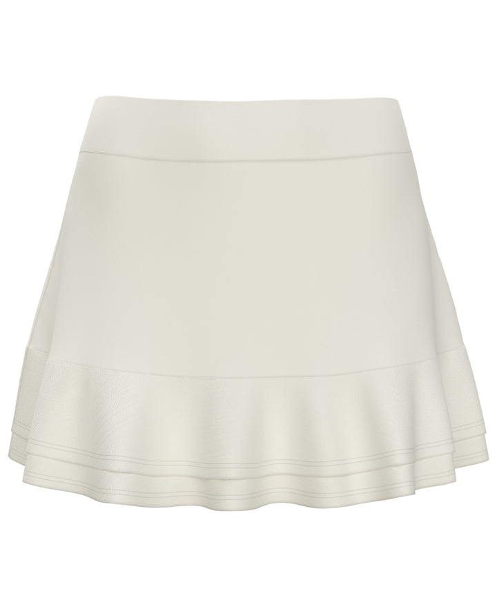 Essential Solid Double Flounce Tennis Skort (Brilliant White) 